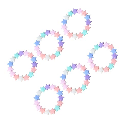 VALICLUD 24st Armband Mit Fünfzackigem Stern Kinderarmband Handgefertigte Armbänder Bezaubernder Perlenschmuck Schlagarmbänder Für Kinder Armband Für Mädchen Elastische Armbänder Armbinde von VALICLUD