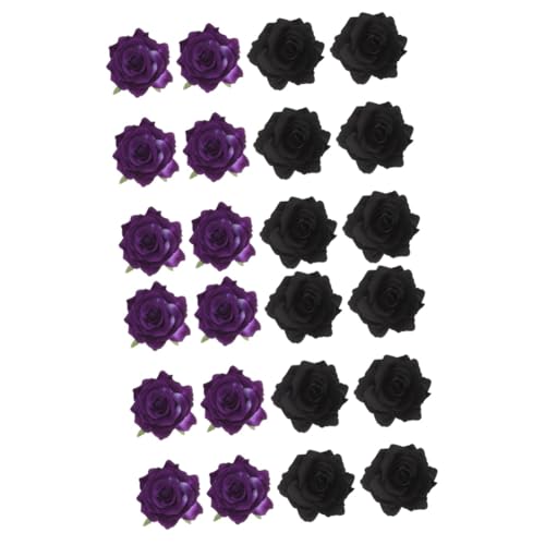 VALICLUD 24stücke Teiliges Rosenblüten Broschen Und Haarklammern Für Hochzeiten Partys Und Formelle Anlässe Elegante Haaraccessoires Und Purpur Vielseitig Einsetzbar von VALICLUD