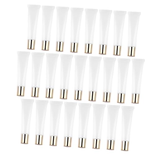 VALICLUD 25 Stück Lippenbalsam Behälter Transparent Lippenpflege Tuben zum Nachfüllen Leichte Lippenstift Hüllen Tragbare Lip Gloss Squeeze Tuben für DIY Lippenpflege Reise Geeignet von VALICLUD