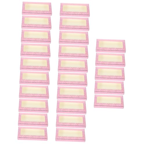 VALICLUD 25 Stück Teiliges Bunte Transparente Wimpern Aufbewahrungsbox mit Leicht Öffnendem Deckel Handliche Make Up Organizer Kosmetikbox für Anfänger für Reisen und Alltag von VALICLUD