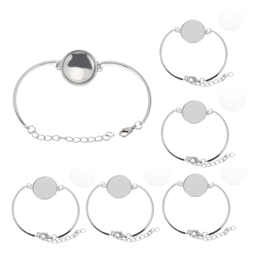VALICLUD 25 Stück Teiliges Schmuck Bastelset Metall Armband Lünette Trays Rund mit Glas Cabochons DIY Schmuckherstellung Vintage Stil Robust Langlebig für Individuelle Anhänger VALICLUD 25 Stück Teiliges Schmuck Bastelset Metall Armband Lünette Trays Rund mit Glas Cabochons DIY Schmuckherstellung Vintage Stil Robust Langlebig für Individuelle Anhänger von VALICLUD