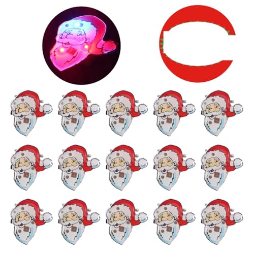 VALICLUD 25 Stück Weihnachtsbroschen Leuchtende Weihnachtsbroschen Blinkende Weihnachts-Emaille-Anstecknadeln Abzeichen von VALICLUD