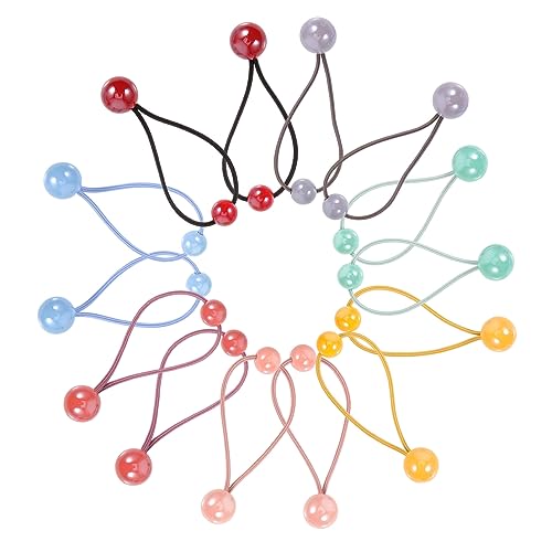 VALICLUD 28 Stck Teiliges Elastischer Haargummis mit Doppelbällen für Mädchen Bunte Haarschmuck Haargummis für Dickes Dünnes Lockiges oder Glattes Haar für von VALICLUD
