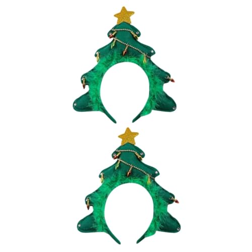 VALICLUD 2stücke Weihnachtsbaum Haarband Für Frauen Festlicher Kopfschmuck Für Weihnachtsfeiern Und Anlässe Stilvolles Haaraccessoire Für Frauen Bequem Und Einzigartig von VALICLUD