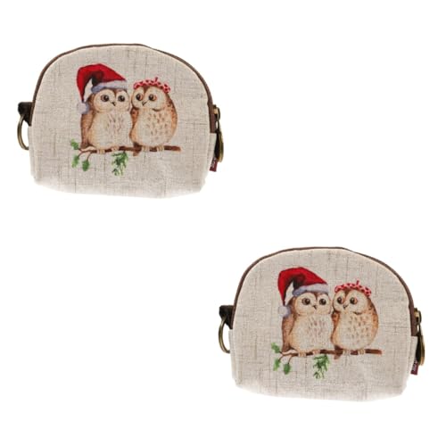 VALICLUD 2stücke Kartenetui Für Damen Geldbörse Mit Cartoon- Reißverschluss Praktische Schlüsselaufbewahrung Für Unterwegs Kleingeldbörse Sicher Und Langlebig von VALICLUD