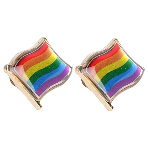 VALICLUD 2St Brosche rainbow pin pride pin Regenbogendekorationen Anzüge für Männer Anzug Flagge Homosexuelle Brustklammern entzückende Brustnadeln Kleidung Geschenk einstellen von VALICLUD