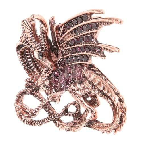 VALICLUD 2St Drachennadeln Rhinestone Drachen Brosche Mode Schmuck Anstecknadel Leichte Drachen Anstecknadel Anstecknadeln Drachendekorationen Broschennadel Revers Stift Violett von VALICLUD