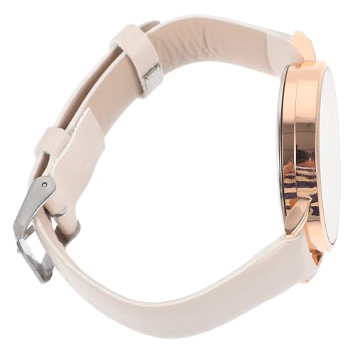 VALICLUD 2stücke Damen Armbanduhr Quarz Uhr Mit Pu Lederarmband Elegante Weiße Armbanduhr Für Frauen Vielseitig Einsetzbar Für Alltag Party Und Büro von VALICLUD