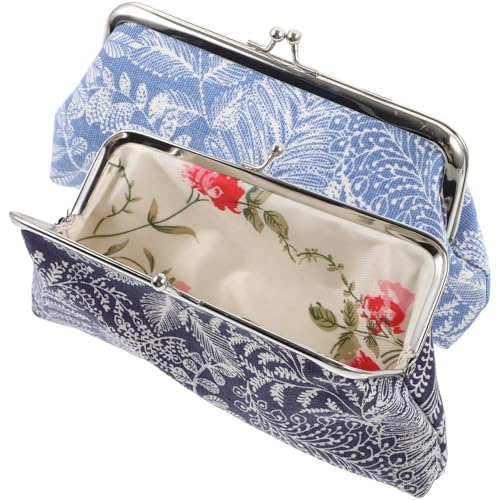 VALICLUD 2stücke Damen Handtaschen Kompakte Und Tragbare Geldbörse Aus Stilvolles Wechselgeldtäschchen Für Unterwegs Boho-Design von VALICLUD