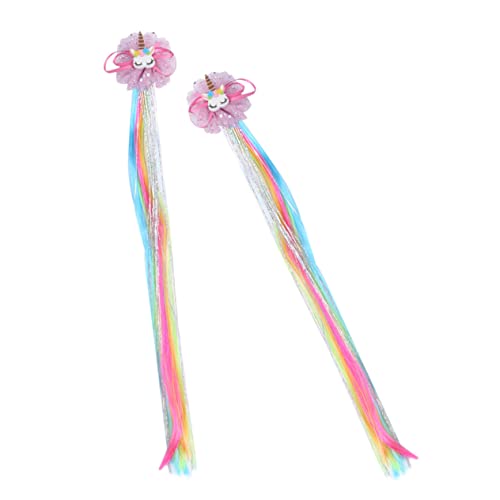 VALICLUD 2St Haarnadeln Haarspangen Haarklammer hair pin Haarfarbe für Kinder Haarschleifen für kleine Mädchen perücken Tiara Kopfschmuck mit Quasten Kopfbedeckungen für Kinder Gradient von VALICLUD