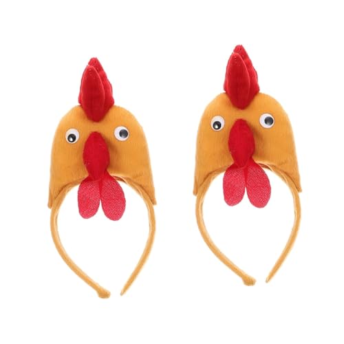VALICLUD 2St Hahn Stirnband kinder party partyknaller kinder Festliche Kopfbedeckung Lustige Kopfbedeckung für Kinder kopfhoerer Osterkopfschmuck lustiges Stirnband Cosplay-Stirnband Stoff von VALICLUD
