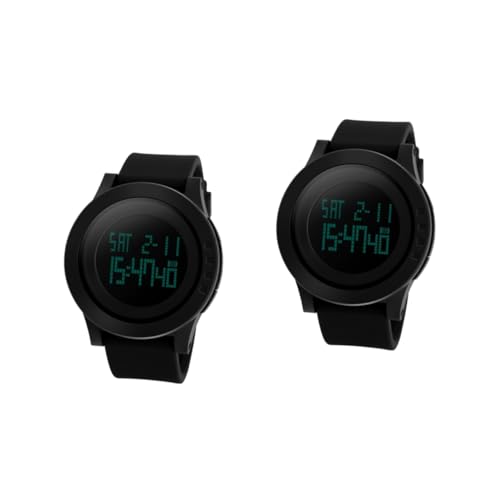 VALICLUD 2St Herrenuhren Digitaluhr Uhrengehäuse für Herren geführte Digitale elektronische Uhr Sportuhr geführte elektronische Uhr LED Anschauen Mann von VALICLUD