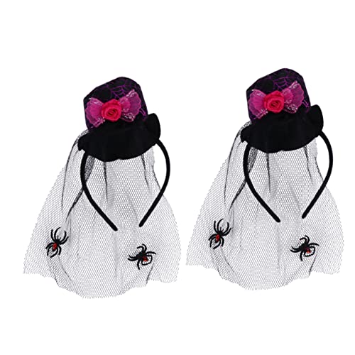 VALICLUD 2 Stücke Halloween Kostüm Wizard Hut Stirnband Spinnennetz Für Cosplay Stirnband von VALICLUD