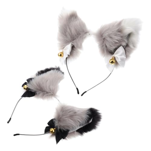VALICLUD 2stücke Tier-haarreifen Mit Glöckchen Aus Plüsch Tier-ohr-stirnbänder Für Halloween Bezaubernde Kopfschmuck-accessoires Für Partys Und Bühnenauftritte von VALICLUD