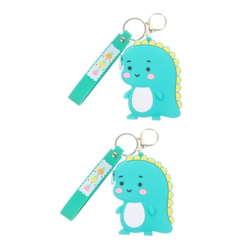 VALICLUD 2stücke Süßer Dinosaurier Schlüsselanhänger Aus Silikon Tragbares Leichtes Design Für Geldbeutel Und Dekoration Für Freizeit Partys Und Büro Robustes Pflegeleichtes von VALICLUD