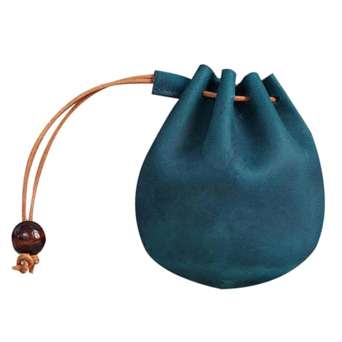 VALICLUD 2stücke Retro Mini Geldbörse Mit Kordelzug Stilvolle Aufbewahrungstasche Für Münzen Schlüssel Und Ausweise Einfach Und Modisch Für Täglichen Gebrauch Blau Grün Zufällige von VALICLUD