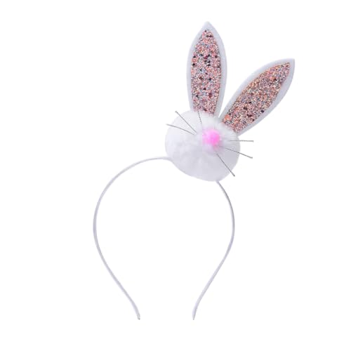 VALICLUD 2stücke Teiliges Plüsch Hasenohren Haarreif Mit Glitzer Für Ostern Bunny Kopfschmuck Für Junge Mädchen Und Mädchen Für Kostümparty Und Festliche Anlässe von VALICLUD