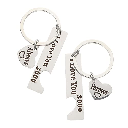 VALICLUD Schlüsselanhänger Zum Valentinstag Paar Schlüsselanhänger Aus Edelstahl Für Paare Passendes Set Für Paare von VALICLUD