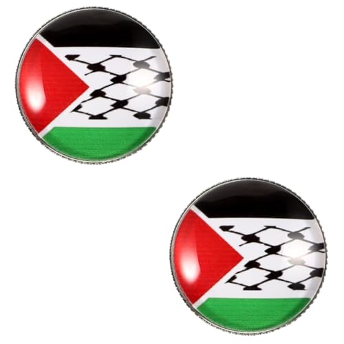 VALICLUD 2stücke Palästina Flaggen-anstecker Aus Metall Dekorative Brosche Für Männer Und Frauen Elegantes Design Für Kleidung Hüte Und Taschen Für Patriotische Anlässe Und von VALICLUD