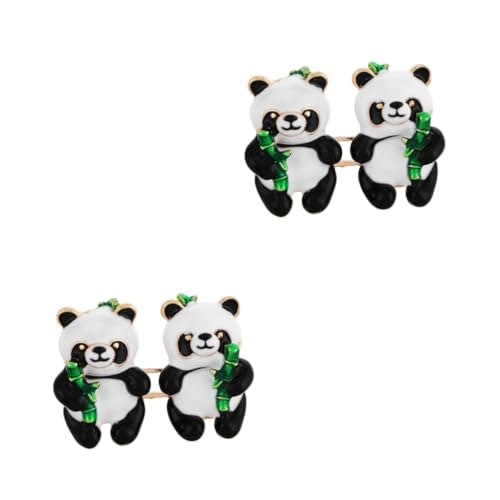 VALICLUD 2St Panda Brosche Tailor Retraktor Schranktürgriffe Nagellack glitzert Retro-Fake-Nägel Jeans Knopfhalter Hosen Taille einstellen Taillenstraffer Knöpfe für Kleidung Legierung von VALICLUD