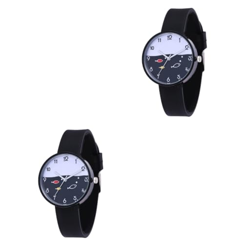 VALICLUD 2St Quarzuhren mädchenuhr for Uhren Männer Armband für Kinder Damenuhr Digitaluhr Cartoon-Studentenuhr lässige Quarzuhr einfach Anschauen Studentenform Frau Glas von VALICLUD