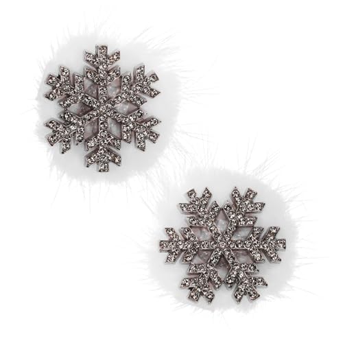 VALICLUD 2stücke Glitzernde Schneeflocken Haarschmuck Plüsch Haarspangen Für Weihnachten Festliche Haaraccessoires Für Partys Und Feiern Glitzernde Strass Haarclips Für Damen von VALICLUD