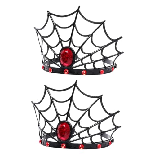 VALICLUD 2stücke Halloween Haarreif Mit Spinnen-netz Krone Für Frauen Cosplay Kopfband Für Halloween-party Karneval Und Fotoshootings von VALICLUD