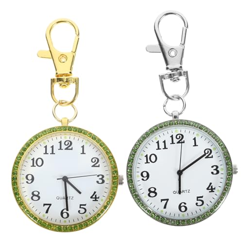 VALICLUD 2st Taschenuhr Arzt Taschenrevers Uhr Kristall Damen Medaillons Ringuhren Abzeichenuhr. Tragbare Uhr Betrachten Vater Papa Geburtstagsgeschenk Kind Zinklegierung Junge von VALICLUD