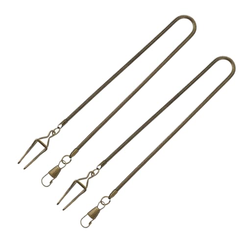 VALICLUD 2stücke Metall Taschenuhrketten Mit Verschluss Aufhänger Für Herren Vintage Taschenuhrkette Taschenuhrketten Für Taschenuhr von VALICLUD