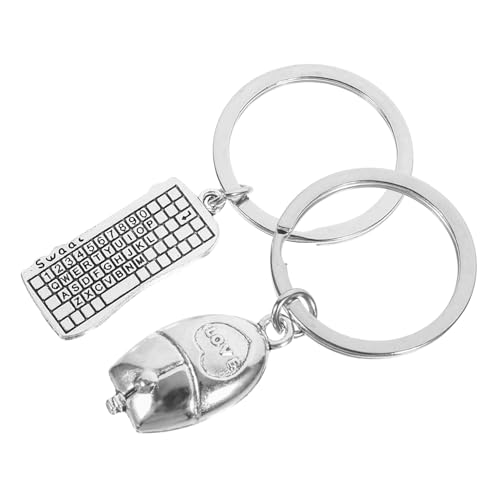 VALICLUD 2stücke Schlüsselanhänger Mit Tastatur Und Aus Tragbarer Anhänger Für Handtasche Und Rucksack Keychain Witziges Accessoire Für Computer-Fans von VALICLUD