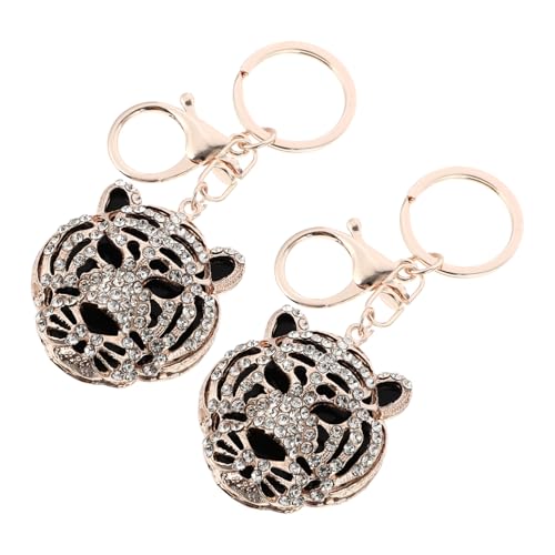 VALICLUD 2stücke Glitzer Tiger Schlüsselanhänger Schlüsselanhänger Mit Strass Für Taschen Und Schlüssel Tiermotiv Dekoration Für von VALICLUD