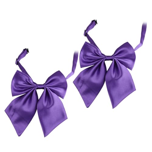 VALICLUD 2St Zubehör für Abschlussanzüge Männer binden selbstgebundene Fliege große Fliege verstellbarer schultergurt brillenband verstellbar Fliege für den Abschluss Anzug Fliege Violett von VALICLUD