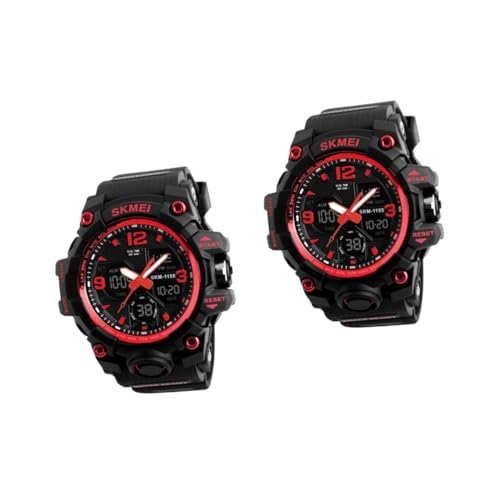 VALICLUD 2St wasserdichte Armbanduhr Herren-Digitaluhr Herren Digitaluhr Herren Handgelenk Herrenuhren Uhrengehäuse für Herren Digitale Sportuhr Outdoor-Uhr Anzahl Anschauen große Uhr Mann von VALICLUD