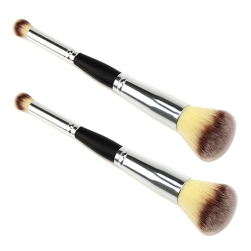 VALICLUD 2Stücke Doppelte Kosmetikpinsel Blush Lidschatten Pinsel mit Weichen Fasern für Profis und Anfänger für Präzises Make Up und Aufbewahrungstasche von VALICLUD