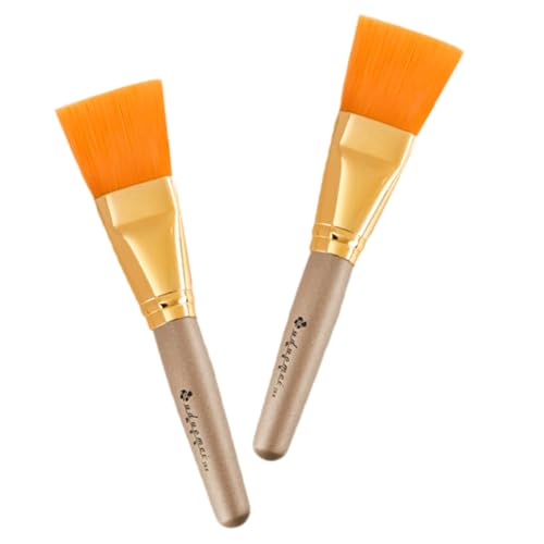 VALICLUD 2Stücke Gesichtsmaske Applikatorbürsten Weiche Pinsel für Gleichmäßiges Auftragen von Wiederverwendbar und Leicht zu Reinigen für Hautpflege und Make Up von VALICLUD