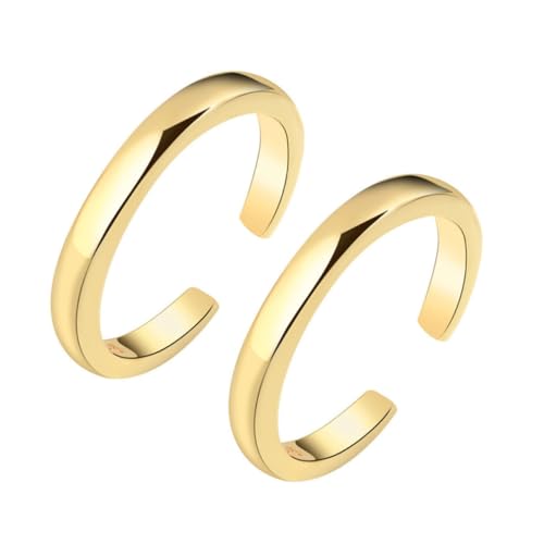 VALICLUD 2Stücke Goldene Verstellbare Zehenringe Offene Ringe Für Frauen Trendige Fußringe Schmuck Für Knöchel Füße Für Sommermode Strandlook VALICLUD 2Stücke Goldene Verstellbare Zehenringe Offene Ringe Für Frauen Trendige Fußringe Schmuck Für Knöchel Füße Für Sommermode Strandlook von VALICLUD