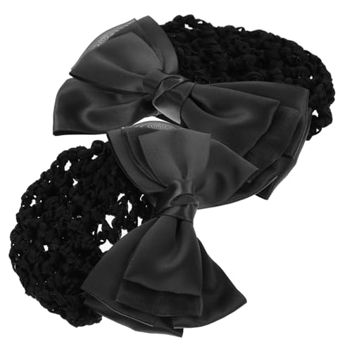 VALICLUD 2stücke Pack Haarnetz-clips Mit Schleife Haarnetz-abdeckungen Haar-accessoires Für Damen Und Mädchen von VALICLUD
