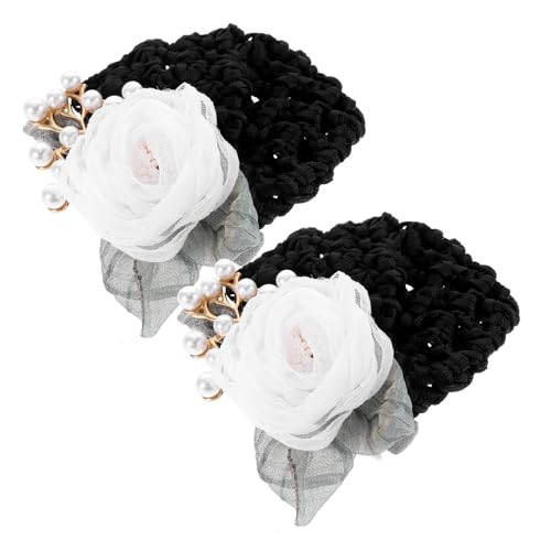 VALICLUD 2stücke Duttnetze Für Damen Haarnetze Mit Klammern Blumen-haarabdeckungen Für Verschiedene Haartypen Und Anlässe von VALICLUD