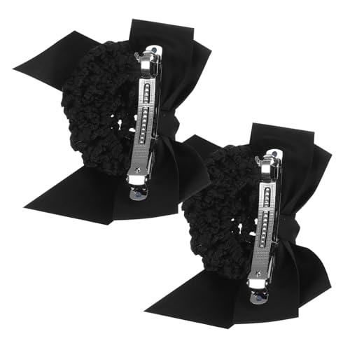 VALICLUD 2stücke Haarnetz Schleifen-haarclip Für Damen Dekorative Haarnetze Für Friseuren Kellnerinnen Und Alltag Einfach Zu Bedienen Design von VALICLUD