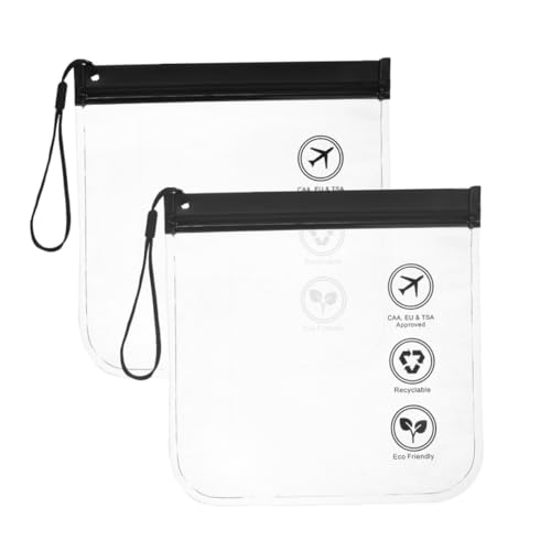VALICLUD 2stücke Transparente Reisetasche Für Make-up Kosmetiktasche Mit Reißverschluss Organizer-Tasche Für Damen Tragbar Für Reisen Camping Und Fitnessstudio Raum Für Kosmetika von VALICLUD