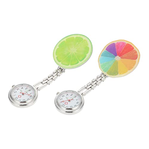 VALICLUD 2stücke Leuchtende Elektronische Krankenschwester Taschenuhr Mit Cartoon-Design Und Clip-halsbanduhr Präzise Und Robuste Uhr Für Lange Nutzungsdauer von VALICLUD