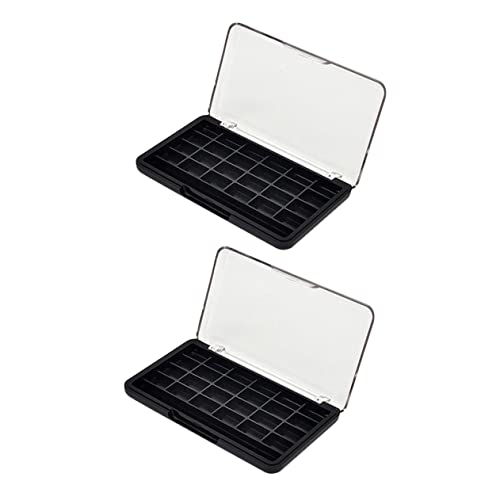 VALICLUD 2Stücke Lidschatten Organizer Mit Fächern Leere DIY Kosmetikpalette Zur Individuellen Gestaltung Und Aufbewahrung Von Lidschatten Kosmetik Und Farbproben von VALICLUD