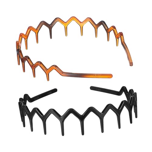VALICLUD 2stücke Kunststoff Zahn Haarband Mit Anti-slip Funktion Stirnband Haarreifen Für Frauen Für Täglichen Gebrauch Und Partys von VALICLUD
