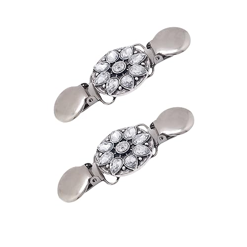 VALICLUD 2stücke Retro Blumen Brosche Elegante Strickjacken Clips Aus Legierung Für Frauen Kreative Abdeckung Für Pullover Schals Und Mehr von VALICLUD