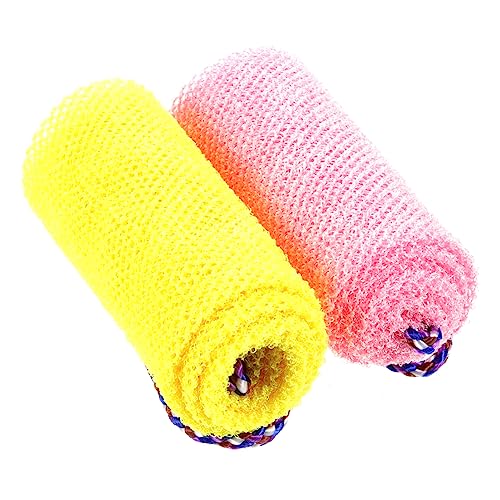 VALICLUD 2Stücke Rückenschrubber Handtücher mit Effektives Peeling für Nacken und Schultern Leicht und Langlebig für Camping und Hotelaufenthalte Reichhaltiger von VALICLUD
