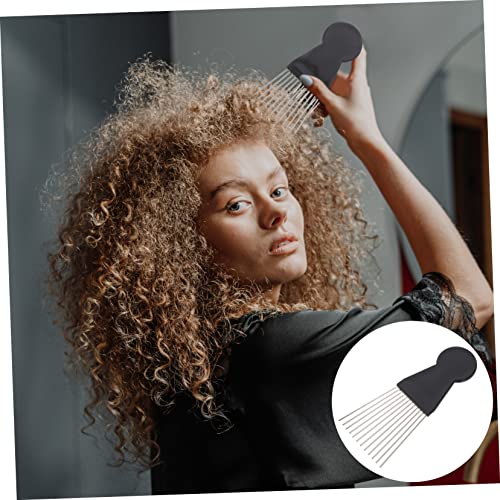 VALICLUD 2Stücke Schwarzer Pickkamm für Männer Afro Kämme für Haarschnitt und Haarstyling für Nasses und Trockenes Haar Perfektes Friseurwerkzeug für Zuhause und Salon von VALICLUD