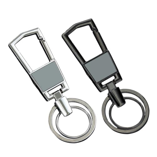 VALICLUD 2stücke Edelstahl Auto Schlüsselanhänger Kreative Schlüsselketten Für Taschen Handys Geschenkidee Für Verschiedene Anlässe von VALICLUD