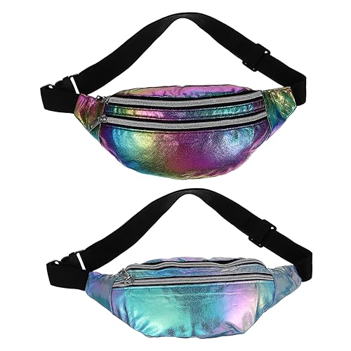VALICLUD 2stücke Gürteltasche Für Damen Herren Fanny Pack Hüfttasche Mit Reißverschluss Zum Laufen Reisen Einkaufen Aufbewahrung Handy Schlüssel Geldbörse von VALICLUD