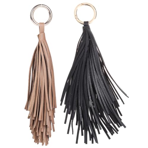 VALICLUD 2stücke Leder Quaste Schlüsselanhänger Für Auto Schlüssel Handtasche Und Geldbörse Stilvolles Design Für Dekoration Und Organisation von VALICLUD