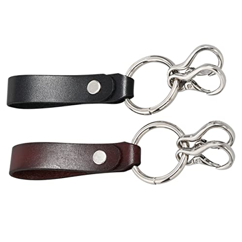 VALICLUD 2stücke Punk Stil Leder Schlüsselanhänger Kreative Individuelle Auto Schlüsselanhänger Für Taschen Und Rucksäcke Retro Design von VALICLUD